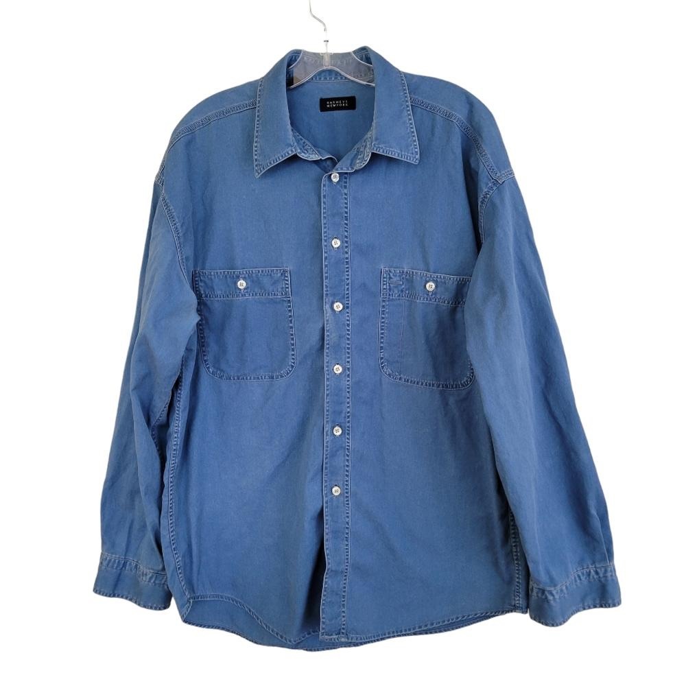 Blue Denim Button-Up Shirt